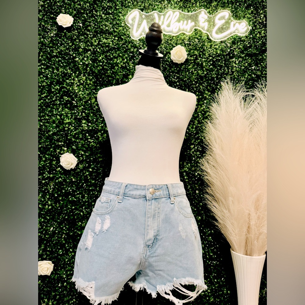 Rebel Distress Denim Short